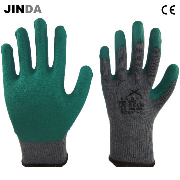 Guantes de trabajo de protección de trabajo de trabajo de látex recubiertos de látex (LS003)